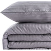 Completo letto - 1 copripiumino 220 x 240 cm + 2 federe 60 x 60 cm - 70% poliestere, 30% cotone - Grigio