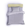 Completo letto - 1 copripiumino 220 x 240 cm + 2 federe 60 x 60 cm - 70% poliestere, 30% cotone - Grigio