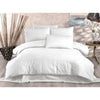 Completo letto - 1 copripiumino 220 x 240 cm + 2 federe 60 x 60 cm - 70% poliestere, 30% cotone - Bianco