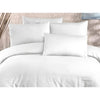 Completo letto - 1 copripiumino 220 x 240 cm + 2 federe 60 x 60 cm - 70% poliestere, 30% cotone - Bianco