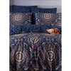 Completo letto - 1 copripiumino 220 x 240 cm + 2 federe 60 x 60 cm - 65% cotone, 35% poliestere - Blu