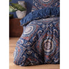 Completo letto - 1 copripiumino 220 x 240 cm + 2 federe 60 x 60 cm - 65% cotone, 35% poliestere - Blu