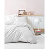 Completo letto - 1 copripiumino 220 x 240 cm + 2 federe 60 x 60 cm - 100% raso di cotone - Bianco