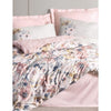 Completo letto - 1 copripiumino 220 x 240 cm + 2 federe 60 x 60 cm - 100% raso di cotone - Cipria