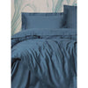 Completo letto - 1 copripiumino 220 x 240 cm + 2 federe 60 x 60 cm - 100% raso di cotone - Blu