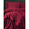 Completo letto - 1 copripiumino 220 x 240 cm + 2 federe 60 x 60 cm - 100% raso di cotone - Rosso
