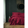 Completo letto - 1 copripiumino 220 x 240 cm + 2 federe 60 x 60 cm - 100% raso di cotone - Rosso