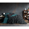 Completo letto - 1 copripiumino 220 x 240 cm + 2 federe 60 x 60 cm - 100% cotone - Blu