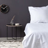 Completo letto - 1 copripiumino 220 x 240 cm + 2 federe 60 x 60 cm - 100% raso di cotone - Bianco