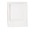 Completo letto - 1 copripiumino 220 x 240 cm + 2 federe 60 x 60 cm - 100% raso di cotone - Bianco