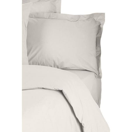 Completo letto - 1 copripiumino 220 x 240 cm + 2 federe 60 x 60 cm - 100% cotone rinforzato - Bianco