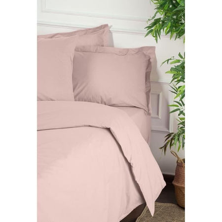 Completo letto - 1 copripiumino 220 x 240 cm + 2 federe 60 x 60 cm - 100% cotone rinforzato - Marrone