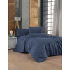 Completo letto - 1 copripiumino 220 x 240 cm + 2 federe 60 x 60 cm - 100% cotone rinforzato - Blu
