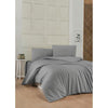Completo letto - 1 copripiumino 220 x 240 cm + 2 federe 60 x 60 cm - 100% cotone rinforzato - Grigio