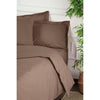 Completo letto - 1 copripiumino 220 x 240 cm + 2 federe 60 x 60 cm - 100% cotone rinforzato - Marrone