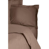 Completo letto - 1 copripiumino 220 x 240 cm + 2 federe 60 x 60 cm - 100% cotone rinforzato - Marrone