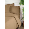 Completo letto - 1 copripiumino 220 x 240 cm + 2 federe 60 x 60 cm - 100% cotone rinforzato - Marrone