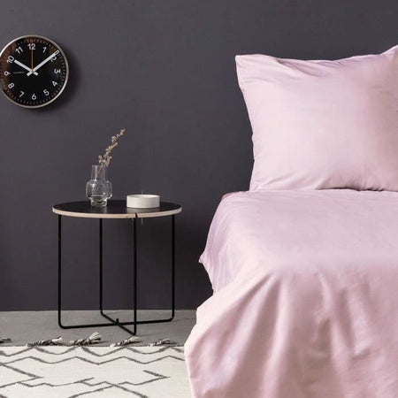 Completo letto - 1 copripiumino 220 x 240 cm + 2 federe 60 x 60 cm - 100% raso di cotone - Rosa
