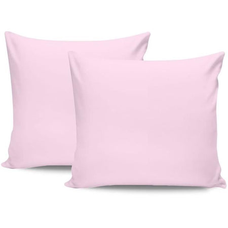 Completo letto - 1 copripiumino 220 x 240 cm + 2 federe 60 x 60 cm - 100% raso di cotone - Rosa