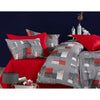 Completo letto - 1 copripiumino 220 x 240 cm + 2 federe 60 x 60 cm - 100% poliestere microsatin - Grigio