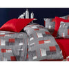 Completo letto - 1 copripiumino 220 x 240 cm + 2 federe 60 x 60 cm - 100% poliestere microsatin - Grigio