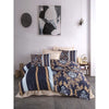 Completo letto - 1 copripiumino 220 x 240 cm + 2 federe 60 x 60 cm - 100% poliestere microsatin - Blu
