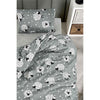 Completo letto - 1 copripiumino 220 x 240 cm + 2 federe 60 x 60 cm - 65% cotone, 35% poliestere - Grigio