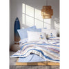 Completo letto - 1 copripiumino 220 x 240 cm + 2 federe 60 x 60 cm - 100% cotone - Blu