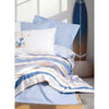 Completo letto - 1 copripiumino 220 x 240 cm + 2 federe 60 x 60 cm - 100% cotone - Blu