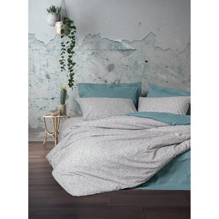 Set letto - 1 copripiumino 220 x 240 cm + 2 federe 60 x 60 cm - 100% cotone - Menta
