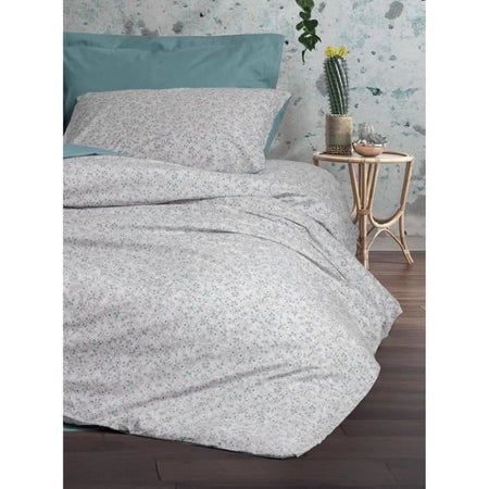 Set letto - 1 copripiumino 220 x 240 cm + 2 federe 60 x 60 cm - 100% cotone - Menta