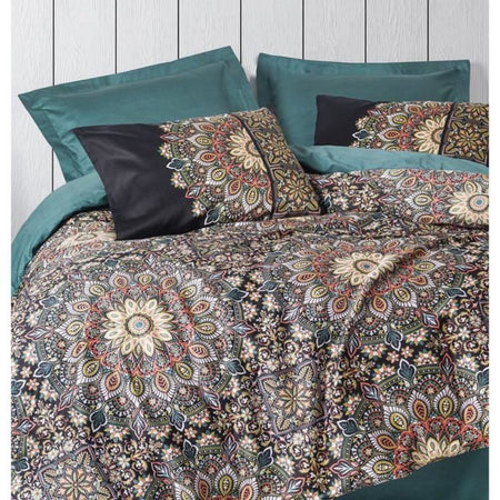 Completo letto - 1 copripiumino 220 x 240 cm + 2 federe 60 x 60 cm - 100% raso di cotone - Essence