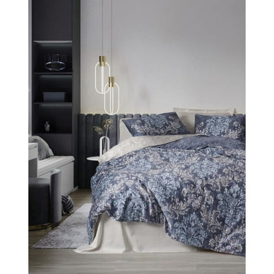 Completo letto - 1 copripiumino 220 x 240 cm + 2 federe 60 x 60 cm - 100% raso di cotone - Beige