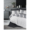 Completo letto - 1 copripiumino 220 x 240 cm + 2 federe 60 x 60 cm - 100% cotone - Antracite
