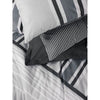 Completo letto - 1 copripiumino 220 x 240 cm + 2 federe 60 x 60 cm - 100% cotone - Antracite