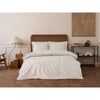 Completo letto - 1 copripiumino 220 x 240 cm + 2 federe 60 x 60 cm - 100% raso di cotone - Beige