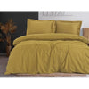 Completo letto - 1 copripiumino 220 x 240 cm + 2 federe 60 x 60 cm - 100% raso di cotone - Senape