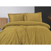 Completo letto - 1 copripiumino 220 x 240 cm + 2 federe 60 x 60 cm - 100% raso di cotone - Senape