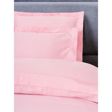 Completo letto - 1 copripiumino 220 x 240 cm + 2 federe 60 x 60 cm - 100% raso di cotone - Rosa