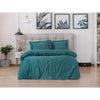 Completo letto - 1 copripiumino 220 x 240 cm + 2 federe 60 x 60 cm - 100% raso di cotone - Blu