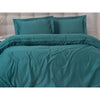 Completo letto - 1 copripiumino 220 x 240 cm + 2 federe 60 x 60 cm - 100% raso di cotone - Blu
