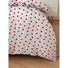 Completo letto - 1 copripiumino 220 x 240 cm + 2 federe 60 x 60 cm - 50% cotone, 50% poliestere - Rosso