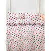 Completo letto - 1 copripiumino 220 x 240 cm + 2 federe 60 x 60 cm - 50% cotone, 50% poliestere - Rosso