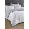 Completo letto - 1 copripiumino 220 x 240 cm + 2 federe 60 x 60 cm - 65% cotone, 35% poliestere - Grigio