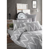 Completo letto - 1 copripiumino 220 x 240 cm + 2 federe 60 x 60 cm - 65% cotone, 35% poliestere - Grigio