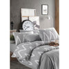 Completo letto - 1 copripiumino 220 x 240 cm + 2 federe 60 x 60 cm - 65% cotone, 35% poliestere - Grigio