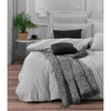 Completo letto - 1 copripiumino 220 x 240 cm + 2 federe 60 x 60 cm - 65% cotone, 35% poliestere - Grigio