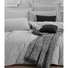 Completo letto - 1 copripiumino 220 x 240 cm + 2 federe 60 x 60 cm - 65% cotone, 35% poliestere - Grigio