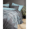 Completo letto - 1 copripiumino 220 x 240 cm + 2 federe 60 x 60 cm - 100% cotone - Antracite