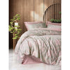 Completo letto - 1 copripiumino 220 x 240 cm + 2 federe 60 x 60 cm - 100% raso di cotone - Cipria